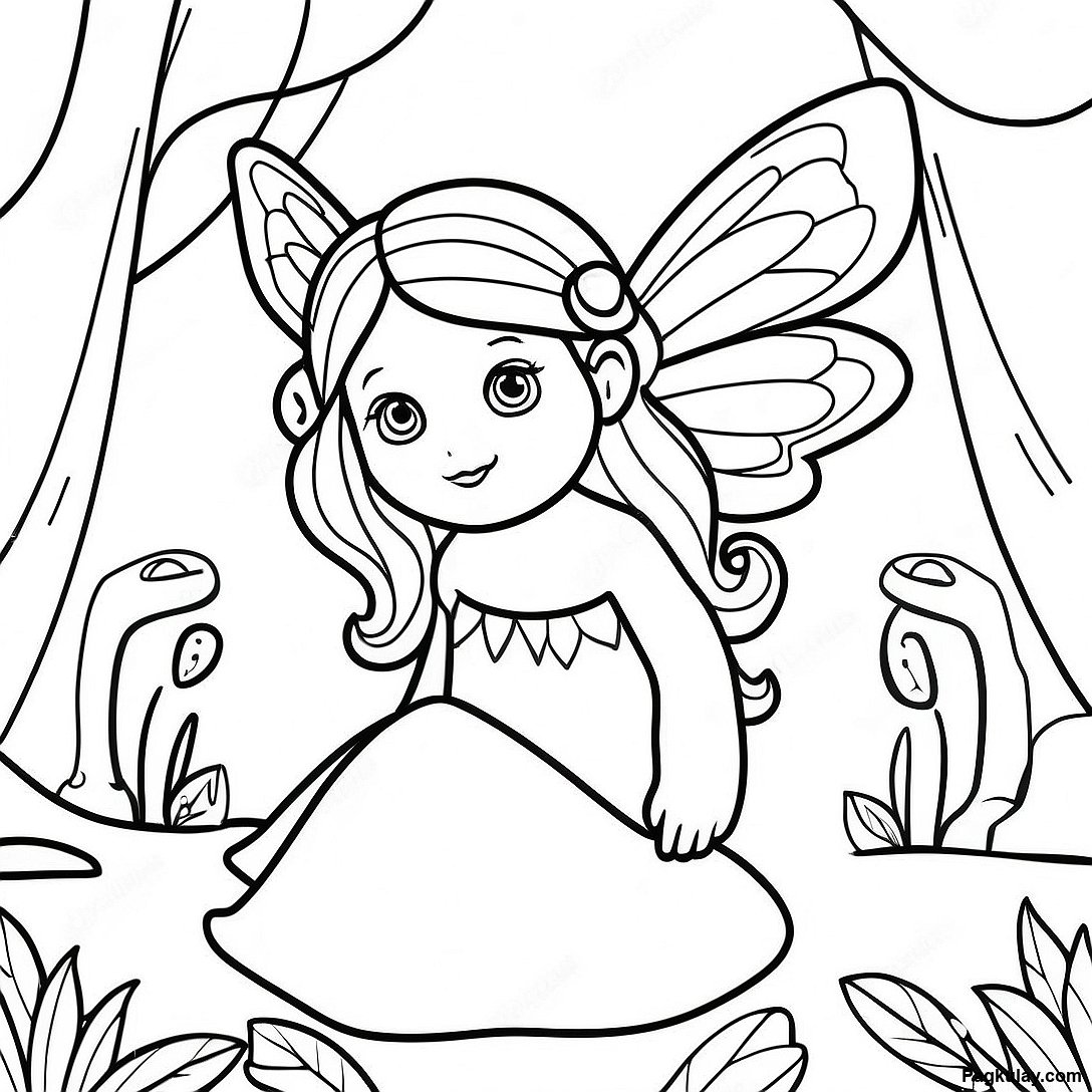 Misteryosong Madilim Na Fairy Sa Enchanted Forest Na Pahina Ng Kulay 137106 68736