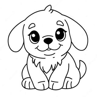 Cute Na Malambot Na Pahina Ng Kulay Ng Tuta 100114-38769
