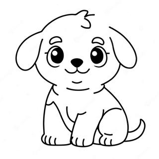 Cute Na Malambot Na Pahina Ng Kulay Ng Tuta 100114-38770