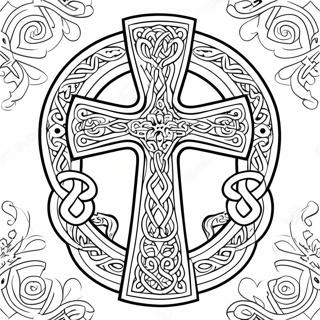 Pahina Ng Kulay Ng Disenyo Ng Celtic Cross 100448-39039