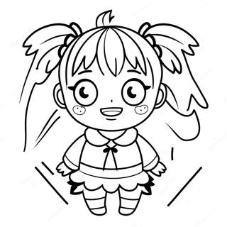 Cute Na Himiko Toga Na May Kanyang Quirk Pahina Ng Kulay 100753-39274