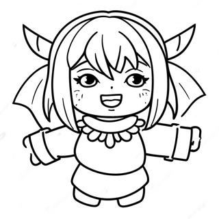 Himiko Toga Na May Chibi Style Pahina Ng Kulay 100754-39279