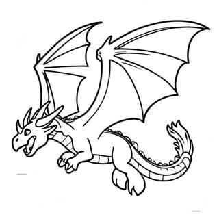 Nakakatakot Na Ender Dragon Na Lumilipad Na Pahina Ng Kulay 100957 39432