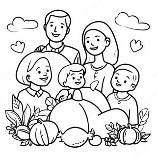 Pahina Ng Kulay Ng Nagpapasalamat Na Pamilya 101269 39678