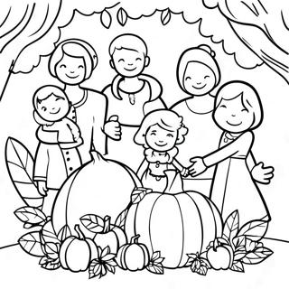 Pahina Ng Kulay Ng Nagpapasalamat Na Pamilya 101269 39680