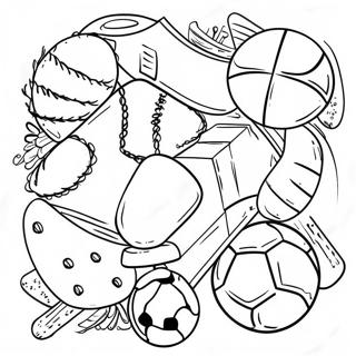 Kapana-Panabik Na Pahina Ng Kulay Ng K-12 Sports Activities Mga Pahina Ng Kulay