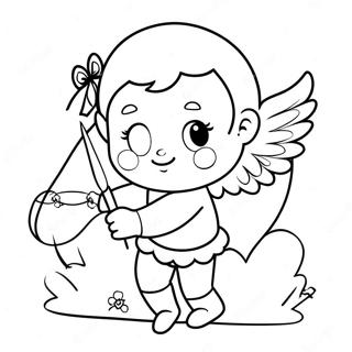 Kaakit Akit Na Pahina Ng Kulay Ng Cupid Na May Buwelo 10156 389