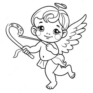 Kaakit Akit Na Pahina Ng Kulay Ng Cupid Na May Buwelo 10156 392