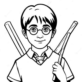 Harry Potter Na May Wand Na Pahina Ng Kulay 101704-40118