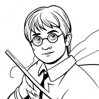 Harry Potter Na May Wand Na Pahina Ng Kulay 101704-40119