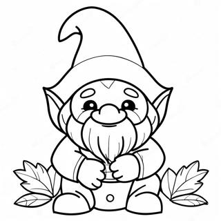 Halloween Gnome Mga Pahina Ng Kulay