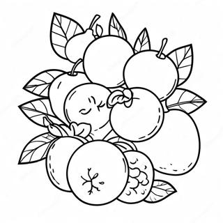 Makukulay Na Prutas Ng Tu Bishvat Pahina Ng Kulay 101908-40279