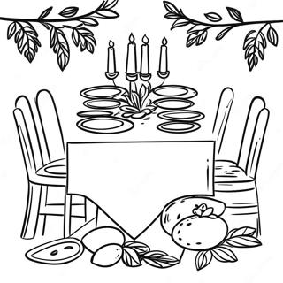 Pahina Ng Kulay Ng Seder Table Ng Tu Bishvat 101910-40288