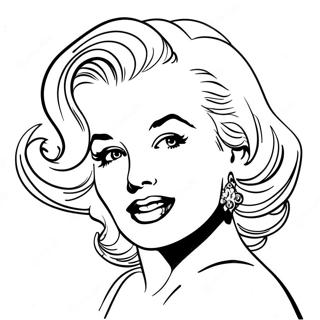 Pahina Ng Kulay Ng Vintage Na Portrait Ni Marilyn Monroe 102037-40379