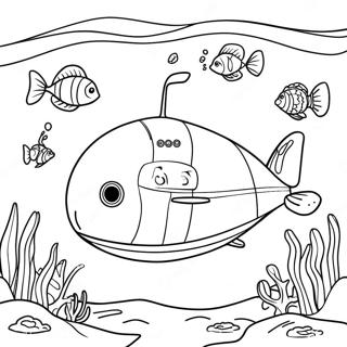 Tunay Na Submarine Na Nagsasaliksik Sa Karagatan Pahina Ng Kulay 102143 40465