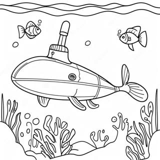 Tunay Na Submarine Na Nagsasaliksik Sa Karagatan Pahina Ng Kulay 102143 40467