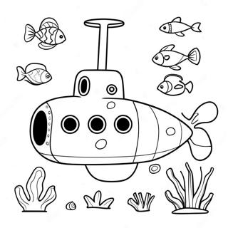 Tunay Na Submarine Na Nagsasaliksik Sa Karagatan Pahina Ng Kulay 102143 40468