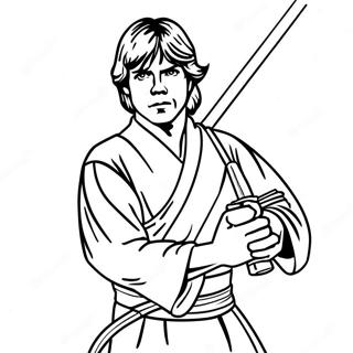 Luke Skywalker Mga Pahina Ng Kulay