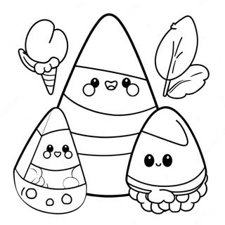 Pahina Ng Kulay Ng Cute Na Candy Corn Characters 102657-40857