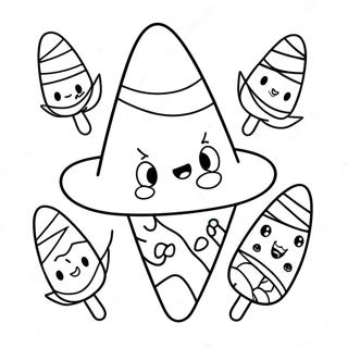 Pahina Ng Kulay Ng Cute Na Candy Corn Characters 102657-40859