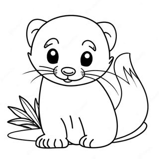 Masiglang Ferret Na Pahina Ng Kulay 103146-41239