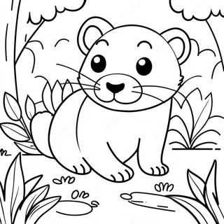 Ferret Na Nagtutuklas Sa Hardin Na Pahina Ng Kulay 103148-41247