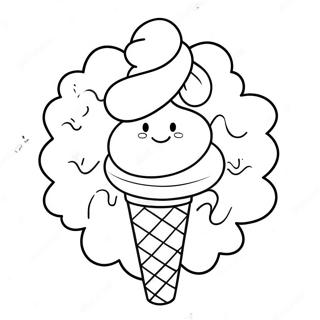 Masarap Na Pahina Ng Kulay Ng Ice Cream Cone 10410-2782
