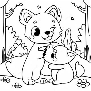 Cute Na Mga Hayop Sa Gubat Pahina Ng Kulay 104534-42317