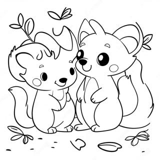 Cute Na Mga Hayop Sa Gubat Pahina Ng Kulay 104534-42318