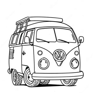 Pahina Ng Kulay Ng Makulay Na Volkswagen Van 104897-42609