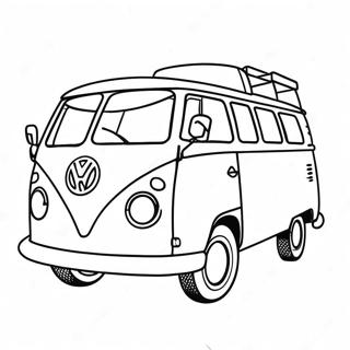 Pahina Ng Kulay Ng Makulay Na Volkswagen Van 104897-42611