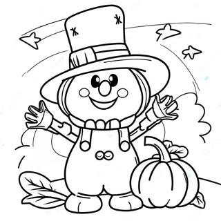 Pahina Ng Kulay Ng Scarecrow Para Sa Thanksgiving 10511-2724