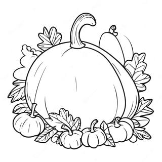 Pahina Ng Kulay Ng Cornucopia Para Sa Thanksgiving 10512-1744