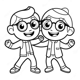 Blippi At Meekah Nagsasayaw Pahina Ng Kulay 105591-43161