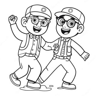 Blippi At Meekah Nagsasayaw Pahina Ng Kulay 105591-43162