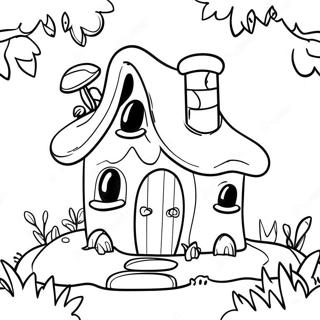 Pahina Ng Kulay Ng Magical Fairy House Sa Enchanted Forest 105949-43429