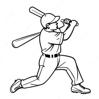 Pahina Ng Kulay Ng Baseball Player Na Nagswing Ng Bat 10603-1608