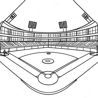 Pahina Ng Kulay Ng Baseball Field Na May Mga Manlalaro 10604-2098