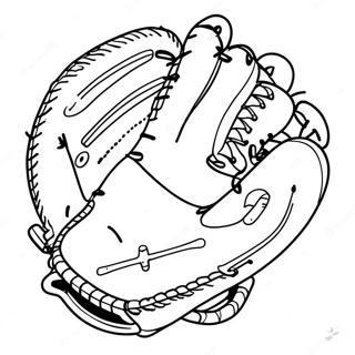 Vintage Na Pahina Ng Kulay Ng Baseball Glove 10606-1916