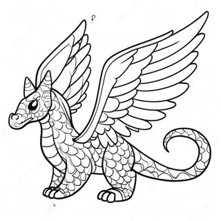 Eleganteng Mga Pakpak Ng Apoy Rainwing Na Pahina Ng Kulay 106287-43704