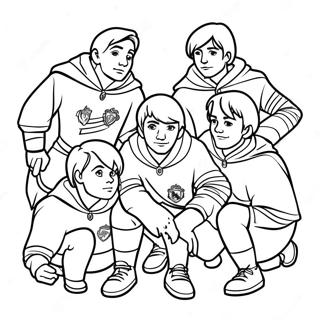 Pahina Ng Kulay Ng Koponan Ng Quidditch Ng Gryffindor 106518-43878