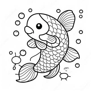Pahina Ng Kulay Ng Masayang Koi Fish Na Nagsplash 107105 44339