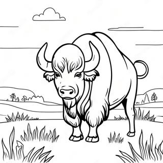 Pahina Ng Kulay Ng Majestic Buffalo Sa Bukirin 107640 44756