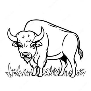 Pahina Ng Kulay Ng Silweta Ng Buffalo 107641 44760