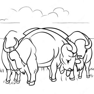 Pahina Ng Kulay Ng Malakas Na Kawan Ng Buffalo 107643 44766