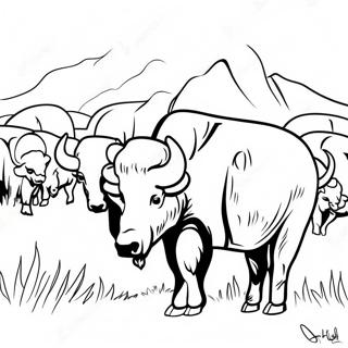 Pahina Ng Kulay Ng Malakas Na Kawan Ng Buffalo 107643 44768