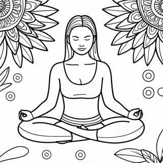 Pahina Ng Kulay Ng Calming Wellness Yoga Poses 107925-44988