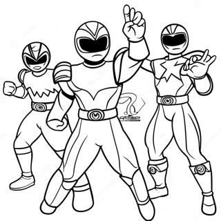 Mighty Morphin Power Rangers Na Koponan Na Pahina Ng Kulay 10792-1131