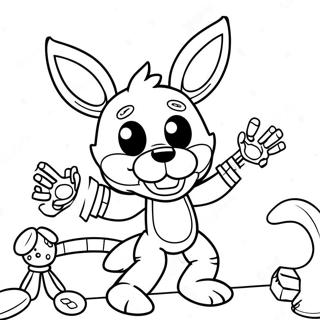 Pahina Ng Kulay Ng Cute Na Disenyo Ng Mangle Fnaf 108102-45117