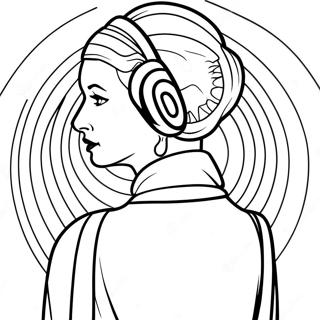 Princess Leia Sa Iconic Na Damit Pahina Ng Kulay 108851-45693
